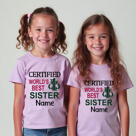 Certified World's Best Sisters T-shirts