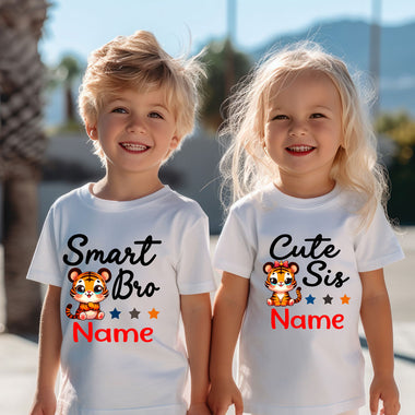 Cute sister smart bro-sibling tees