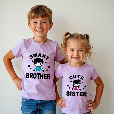 Smart Bro Cute Sister Combo Tees
