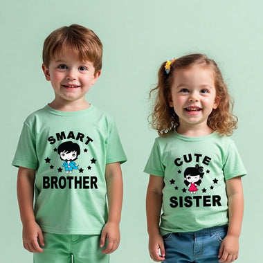 Smart Bro Cute Sister Combo Tees