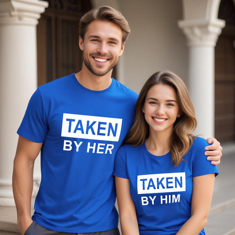 taken by him-her couple tshirts