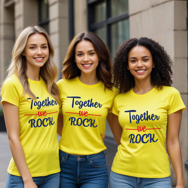 Together We Rock' women's t-shirts