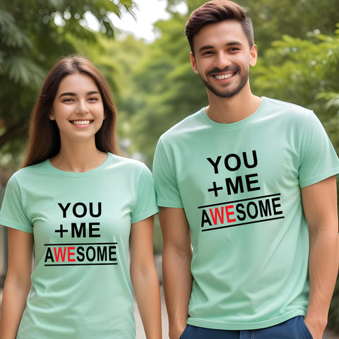 You + Me Awesome couple tshirts