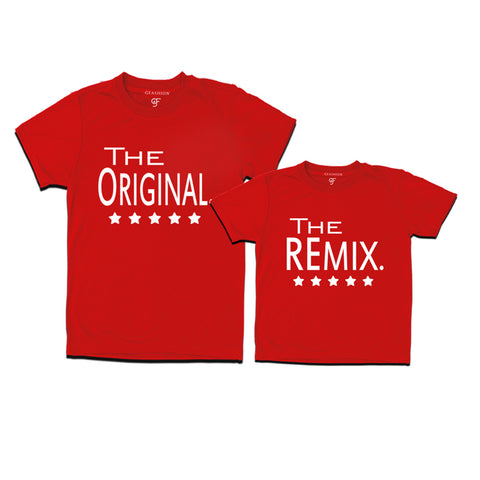 the original the remix dad & son tees
