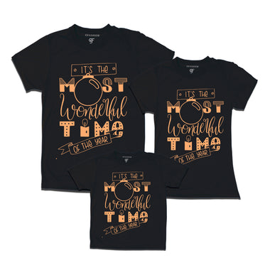 its the most wonderful time of the year to have matching family t-shirt for dad mom and boy