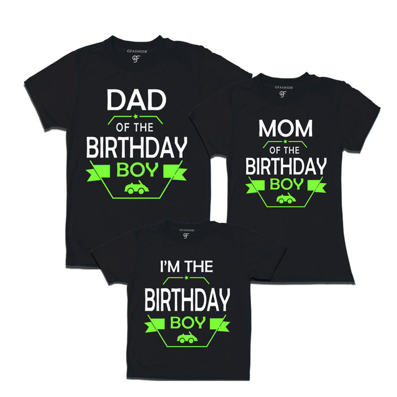 dad of mom of the birthday boy i'm the birthday boy t shirts
