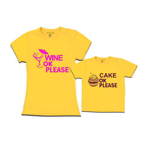 Wine ok Cake ok T-shirts