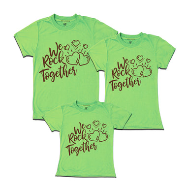we rock together for a matching family t-shirt