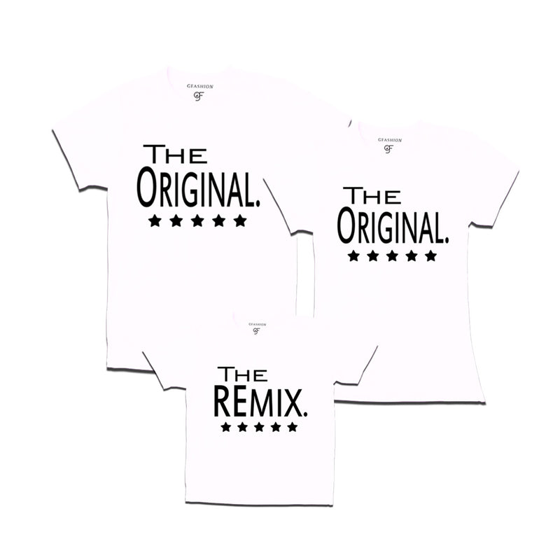 the original the remix  dad mom son t shirts