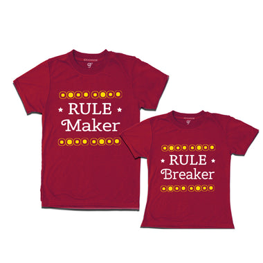 Rule Maker-Breaker T-shirts For Dad and Daughter