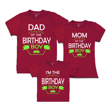 dad of mom of the birthday boy i'm the birthday boy t shirts