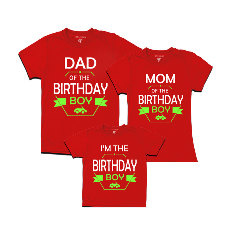 dad of mom of the birthday boy i'm the birthday boy t shirts