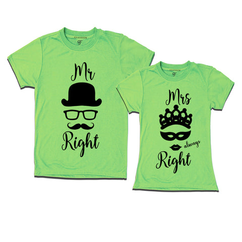 mr right mrs always right couple t shirts