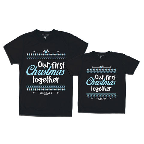 our first Christmas together t shirts combo