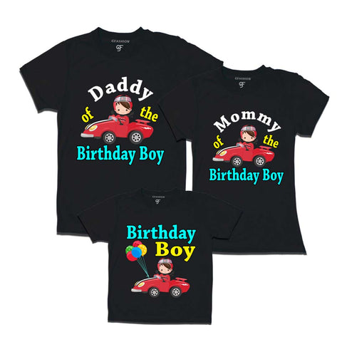 Car Racer Birthday Boy T-shirts with family