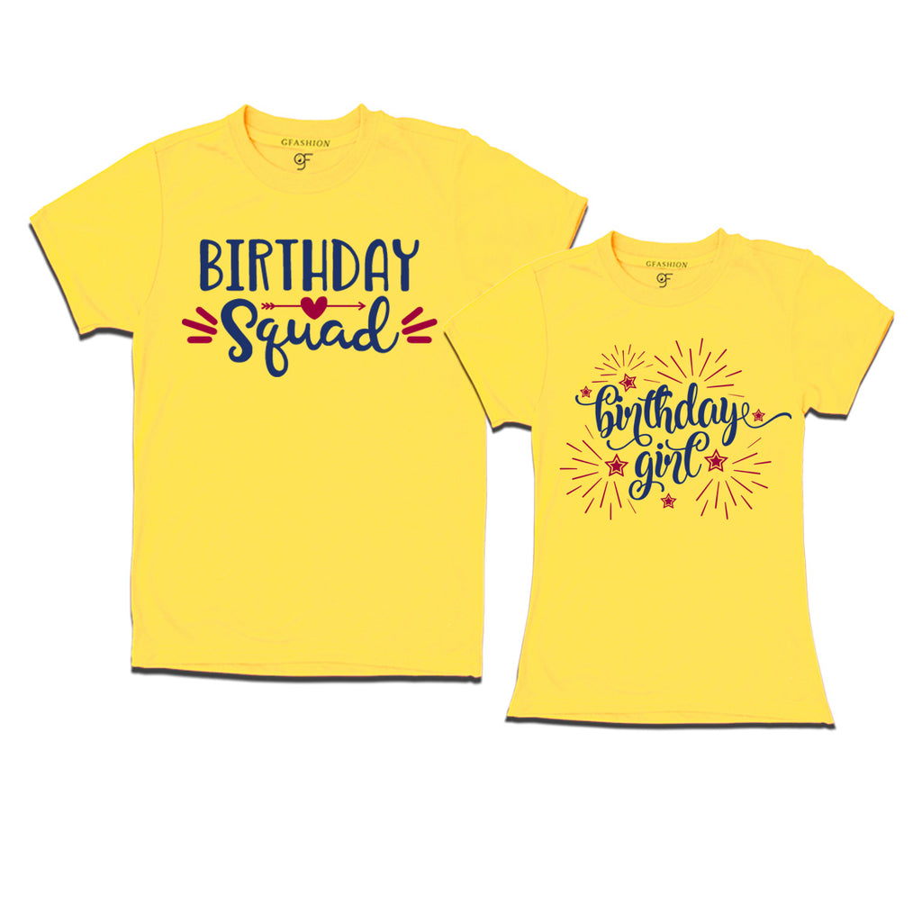 Birthday girl with Squad Birthay girl with friends t shirts