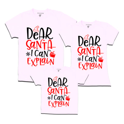 Dear santa i can explain matching family tshirt