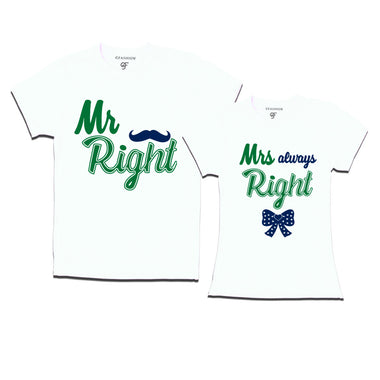 mr right mrs always right t shirts
