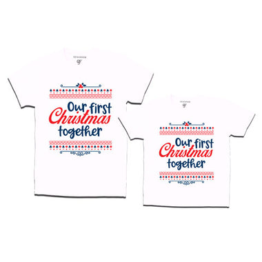 our first Christmas together t shirts combo