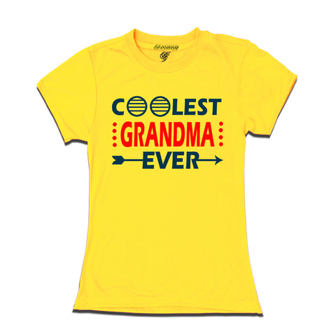 coolest grandma ever t shirts-yellow-gfashion