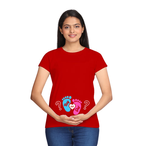 Boy (or) Girl Maternity T-shirts in Red Color available @ gfashion.jpg