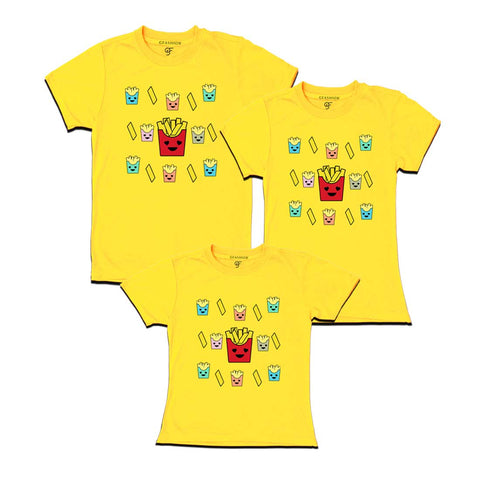 Funny Family T-shirts for Dad Mom and Daughter in Yellow Color available @ gfashion.jpg
