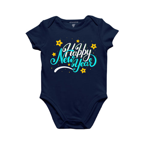 Happy New Year Baby Bodysuit or Rompers or Onesie in Navy Color avilable @ gfashion.jpg