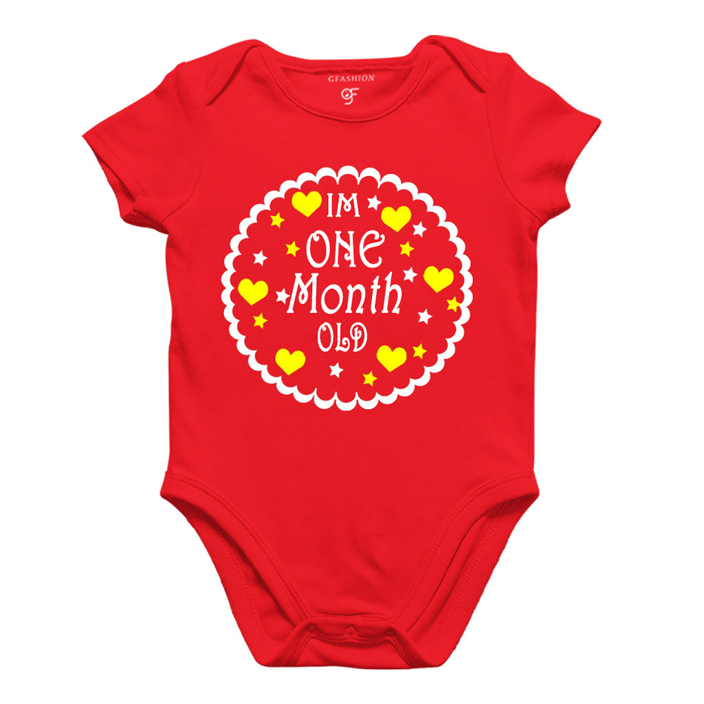 Buy I am One Month Old-Baby Rompers/Bodysuit/Onesie gfashion