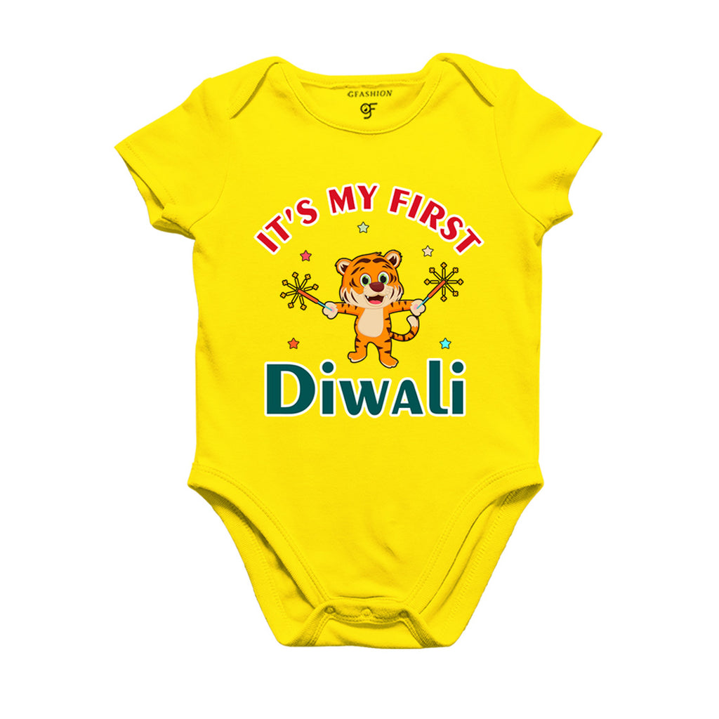 Buy IT'S My First Diwali Rompers/Bodysuit/onesie gfashion Online