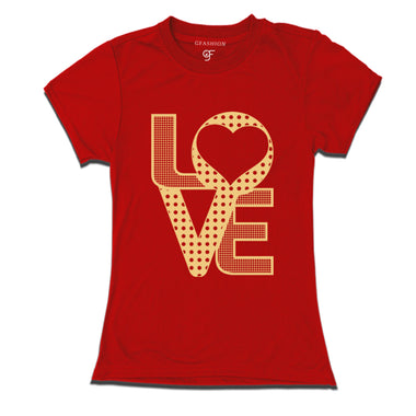 love print tees for women