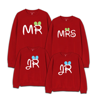 Mr Mrs Jr Family Sweatshirt in Red Color available @ gfashion.jpg