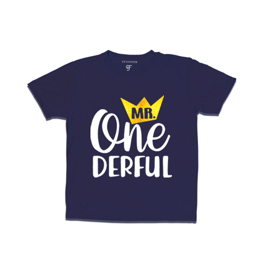Mr Onederful Birthday Baby Boy T shirt