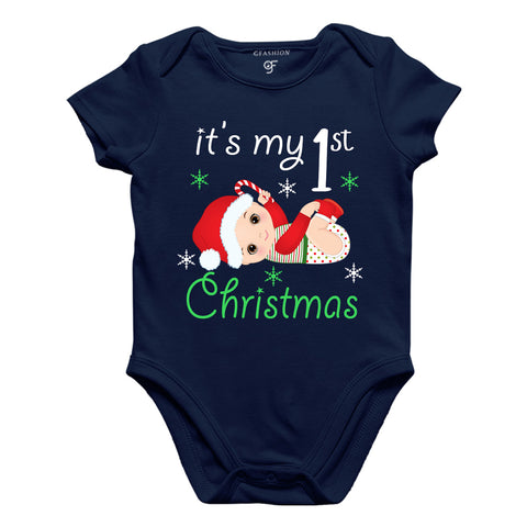 My First Christmas Bodysuit or Rompers in Navy Color available @ gfashion.jpg