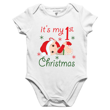 My First Christmas Bodysuit or Rompers in White Color available @ gfashion.jpg