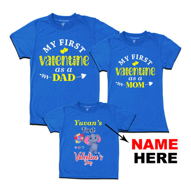 My First Valentine as a Dad-Mom-Baby with name in Blue Color available @ gfashion.jpg