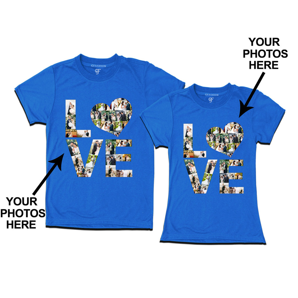 Photo Design with Love Customized Couple T shirts
