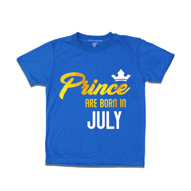 Prince are born in July T-shirts-Blue-gfashion