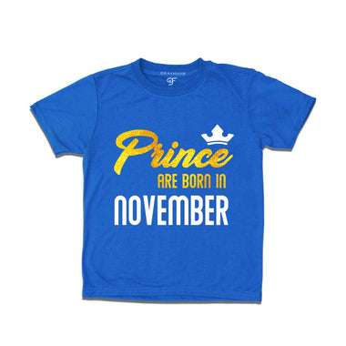 Prince are born in November T-shirts-Blue-gfashion