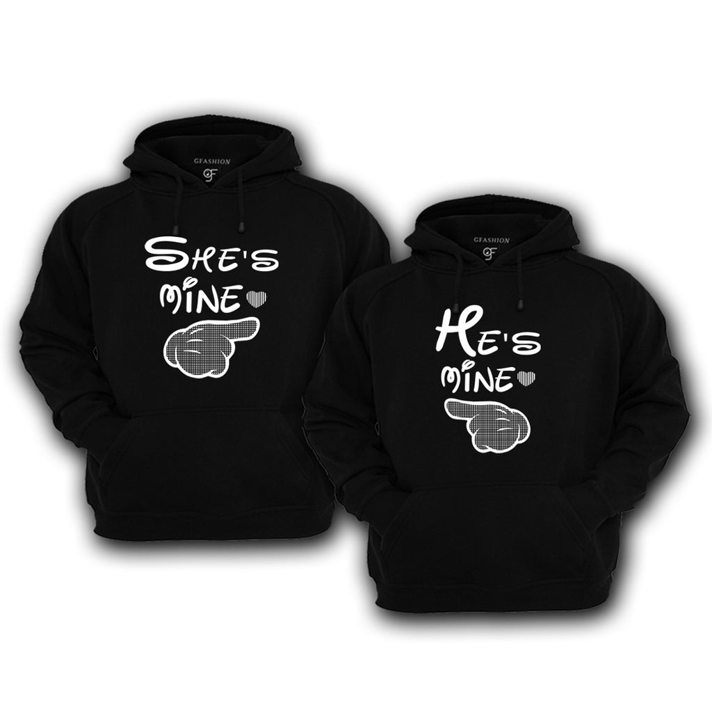 She s Mine He s Mine Couple Sweatshirt with Hoodies