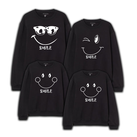 Smile Family Sweatshirt in Black Color available @ gfashion.jpg