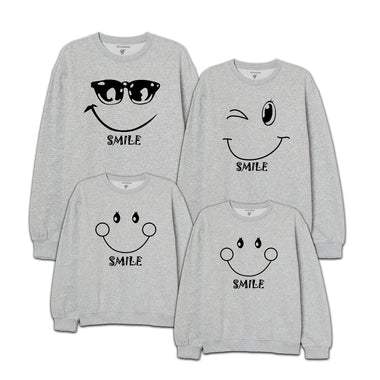 Smile Family Sweatshirt in Grey Color available @ gfashion.jpg