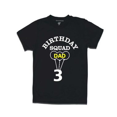 Squad Dad 3rd Birthday T-shirt-Black-gfashion
