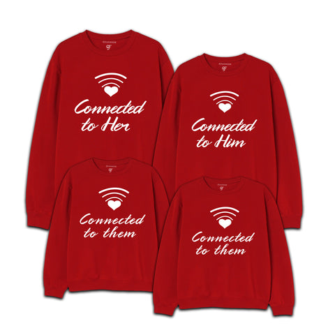 Sweatshirt for Connected Family in Red Color available @ gfashion.jpg