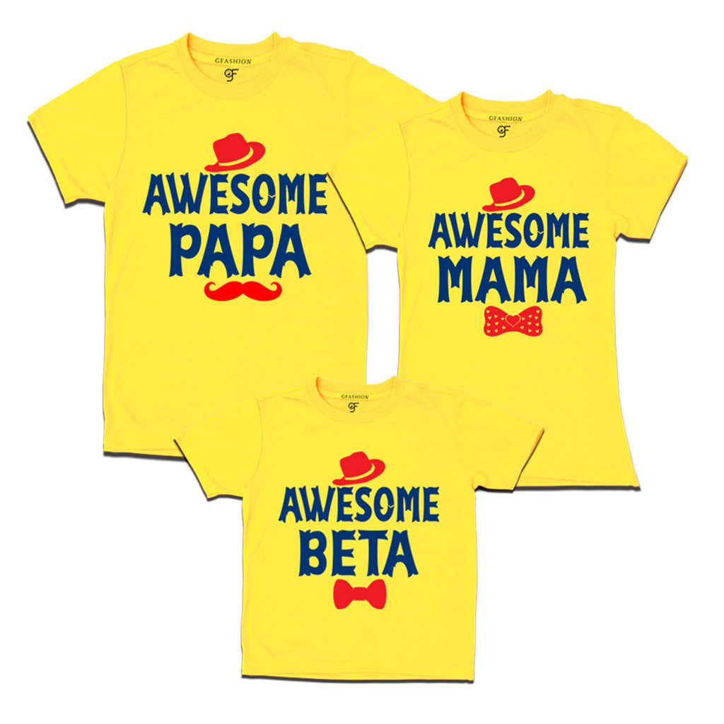 Awesome Papa mama beta family t-shirts