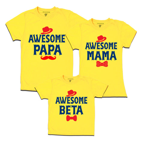 Awesome Papa mama beta family t-shirts