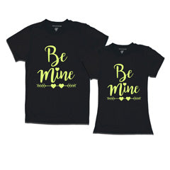 Be Mine-matching couple t shirts-Full Sleeves-Black