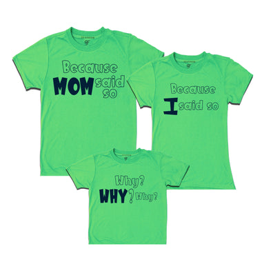 funny family t shirt set of 3
