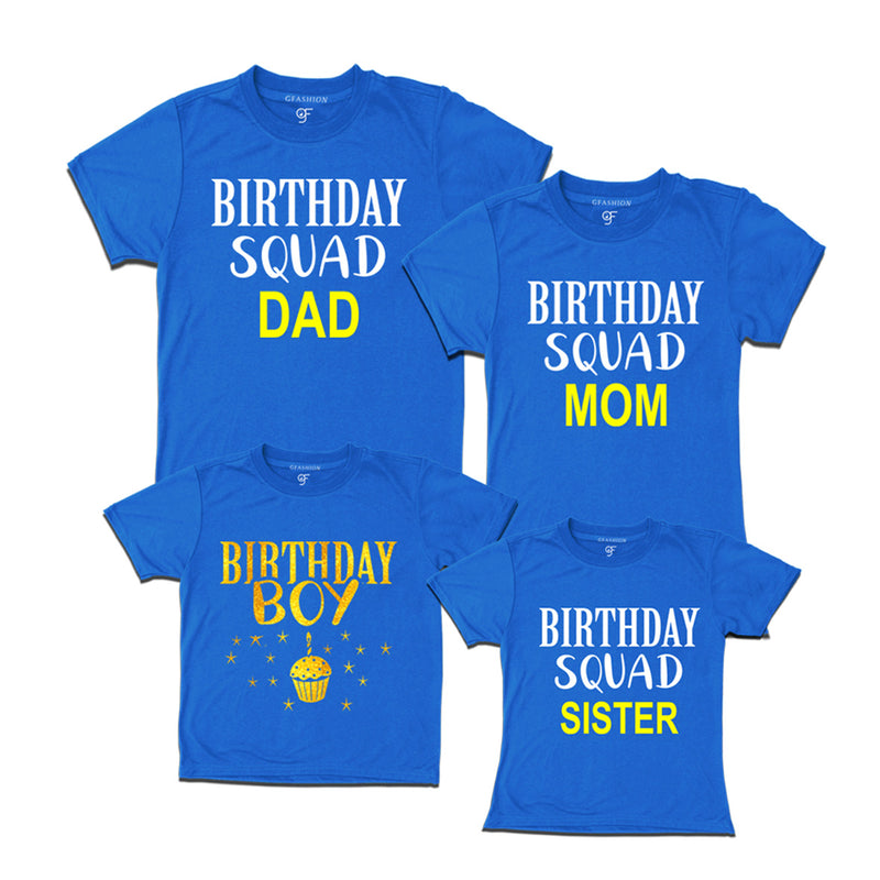 Birthday boy t shirts with squad