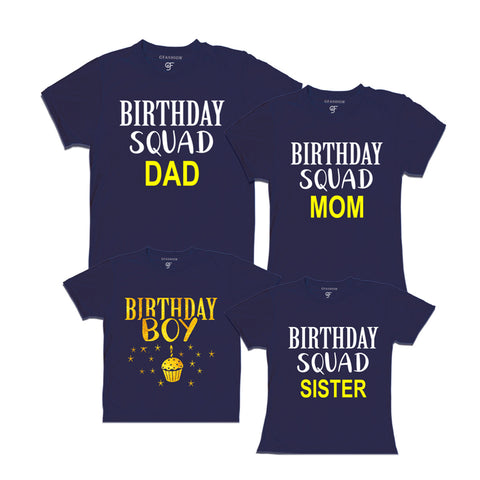 Birthday Squad Dad ,Mom ,Sister, Birthday Boy T-shirts