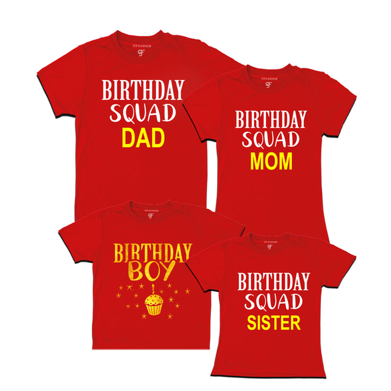 Birthday boy t shirts with squad